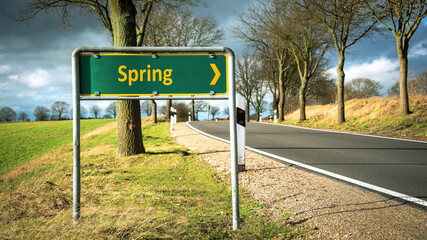 Street Sign to Spring