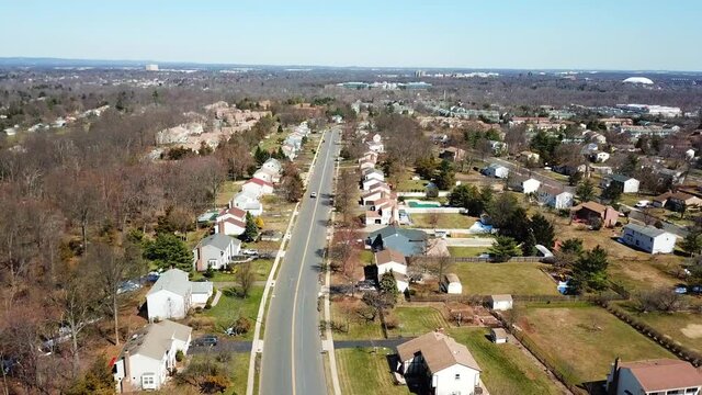 Pull Away Shot of a Suburban Neighborhood