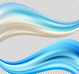 Modern colorful flow poster. Wave Liquid shape in rainbow color reflects flare background
