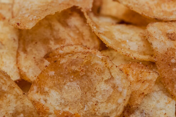 Potato chips pile