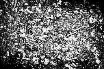 Grunge black and white texture. Pattern of scratches, chips, wear, and scuffs. Monochrome vintage background. Pattern of dirt, dust