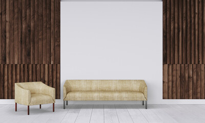 modern interior with sofa