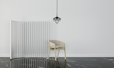 Polygon lamp in office interior
