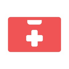 First Aid Kit Icon Color Design Vector Template Illustration