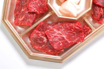 パック入り焼肉用の牛肉