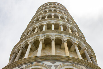 Fototapeta premium View of Pisa Leaning Tower on a Summer Day