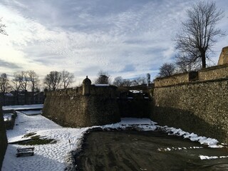 old citadel in the snow