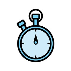 Stopwatch Icon Color Design Vector Template Illustration