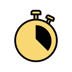 Stopwatch Icon Color Design Vector Template Illustration