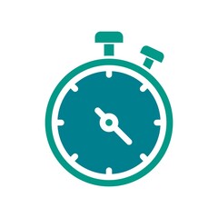 Stopwatch Icon Color Design Vector Template Illustration