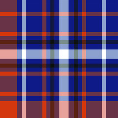 Seamless vector multicolor tartan pattern. Plaid background. Classic fashion wool pattern. For fabric, textile, wrapping, cover etc.
