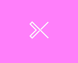 Letter X Love Logo