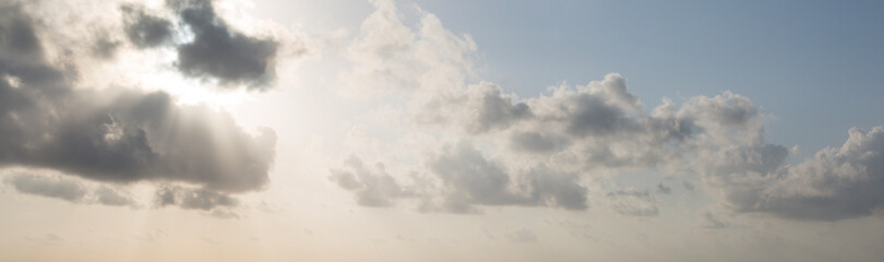 sun shining thru clouds