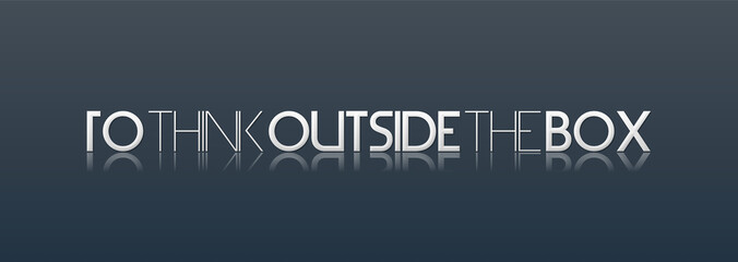 To think outside the box con sfondo colorato