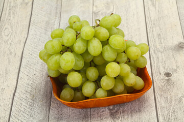 Sweet ripe Green grape branch