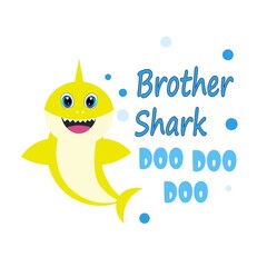 Fototapeta na wymiar cute baby shark vector illustration 