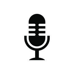 Microphone vector icon isolated on white background. vector illustration. EPS 10