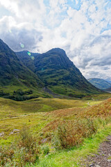 Fototapeta na wymiar Three Sisters viewpoint - Scottish Highlands - Glencoe, Scotland