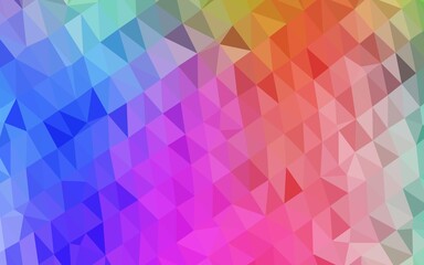 Obraz premium Light Multicolor, Rainbow vector blurry triangle pattern.