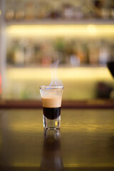 glass of hot drink