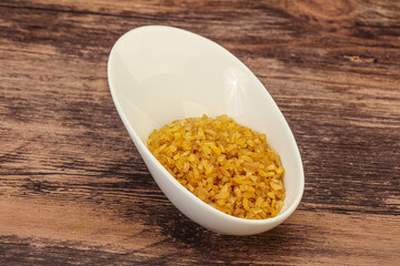 Vegetarian cuisine - dry bulgur for cooking