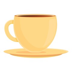 Restaurant tea cup icon. Cartoon of restaurant tea cup vector icon for web design isolated on white background