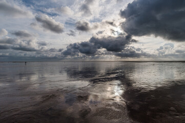 The wadden sea at the North Sea in Germany