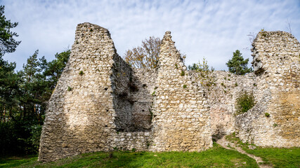 ruiny zamku w Bydlinie na Jurze Krakowsko - Częstochowskiej, Śląsk, Polska © Franciszek