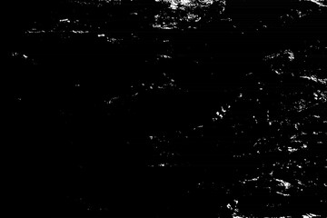 Black white vector graphic bump map of gaps, damages sandy cavities, ragged sharp grooves. Grunge deep scratch dirt of ruined big relief blocks. Old dirty marble hill cliff use for 3d volume backdrop