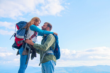 Happy couple On an awesome outdoor adventure