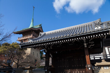 大雲院の山門と祇園閣