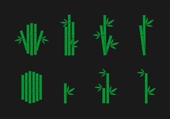 Bamboo Icon vector set