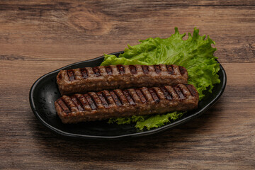 Two Grilled kebeb beef sausages