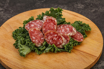 Iberian pork Fuet sausage slices