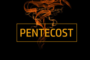 Pentecost Sunday Special Design, Typography for print or use as poster, card, flyer or Wallpaper 