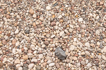 Small stones drainage in the yard 