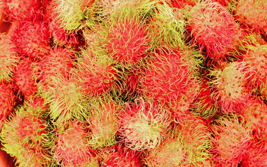 Close up image of rambutan fruit for background image