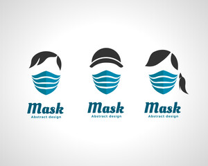 abstract mask in various people art design illustration