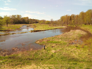 River flooding in spring