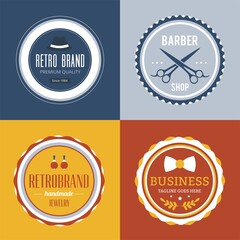 retro vintage insignias or logotypes set