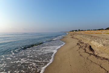 San Giuliano beach in eastern coast of Corsica