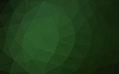 Fototapeta premium Dark Green vector abstract polygonal texture.