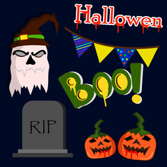 design illustration halloween icons set culture