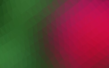 Obraz premium Light Green, Red vector polygonal template.