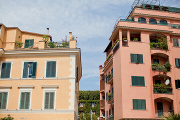 Facade of old house in Rome
