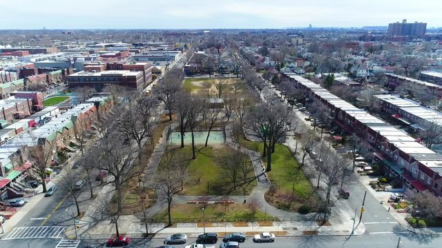 Aerial View of Paerdegat Park in Brooklyn