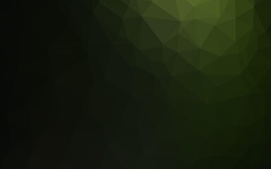 Obraz premium Dark Green vector polygon abstract layout.