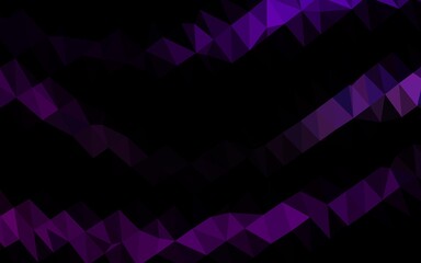 Obraz premium Dark Purple vector triangle mosaic texture.