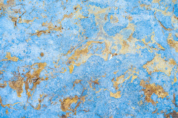 concrete aged texture. old, vintage purple with gold background. blue with roughness and cracks