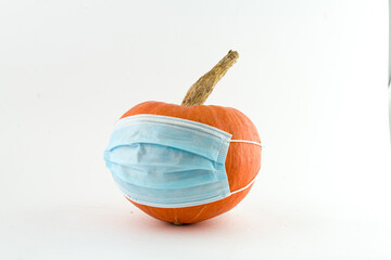 pumpkin Halloween mask covid-19 autumn